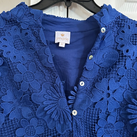 Elegant Blue Lace Dress - Picture 11 of 16